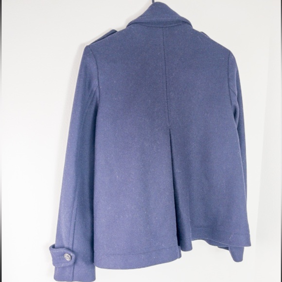 Gap Navy A Line Short Peacoat —63%Wool Petite Small - Picture 6 of 10